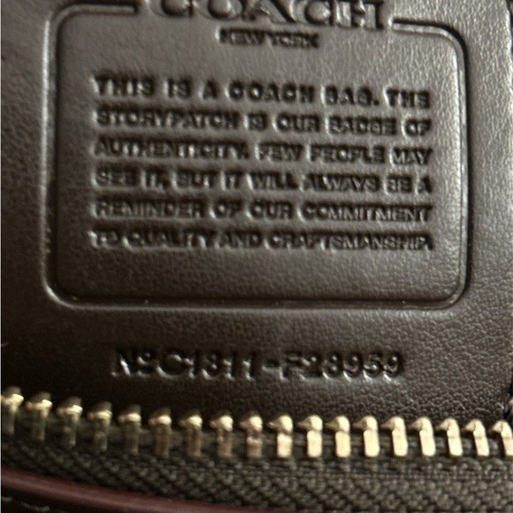 Coach Isla Chain Crossbody In Signature Jacquard in Khaki/Brown/Light Gold - Picture 8 of 10